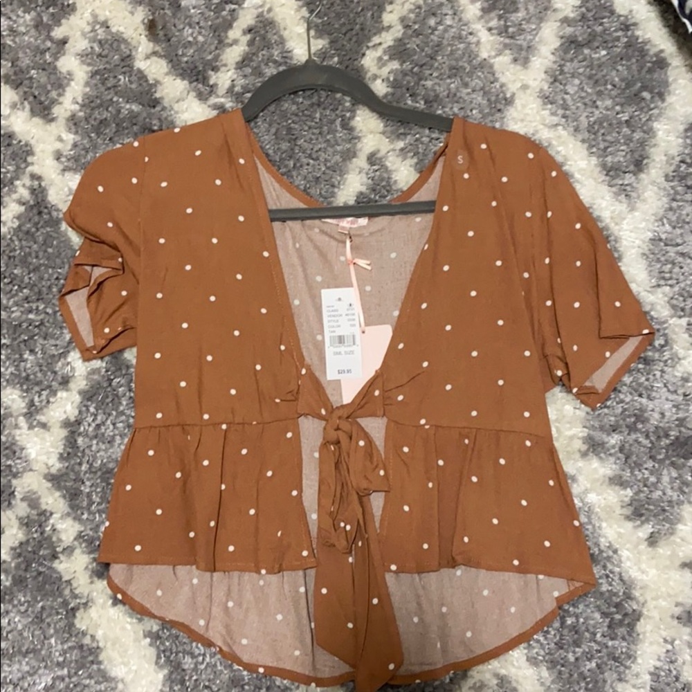 Women’s crop top tie top